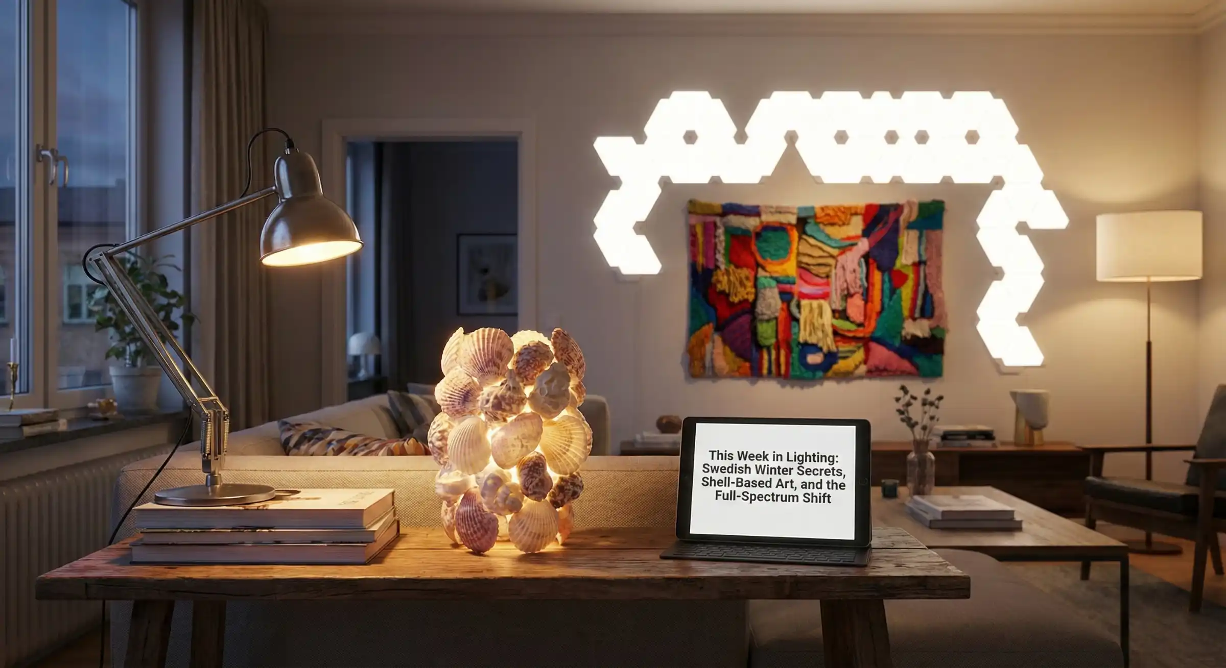 Sustainable materials and emotional warmth lead the lighting trends in February 2026.